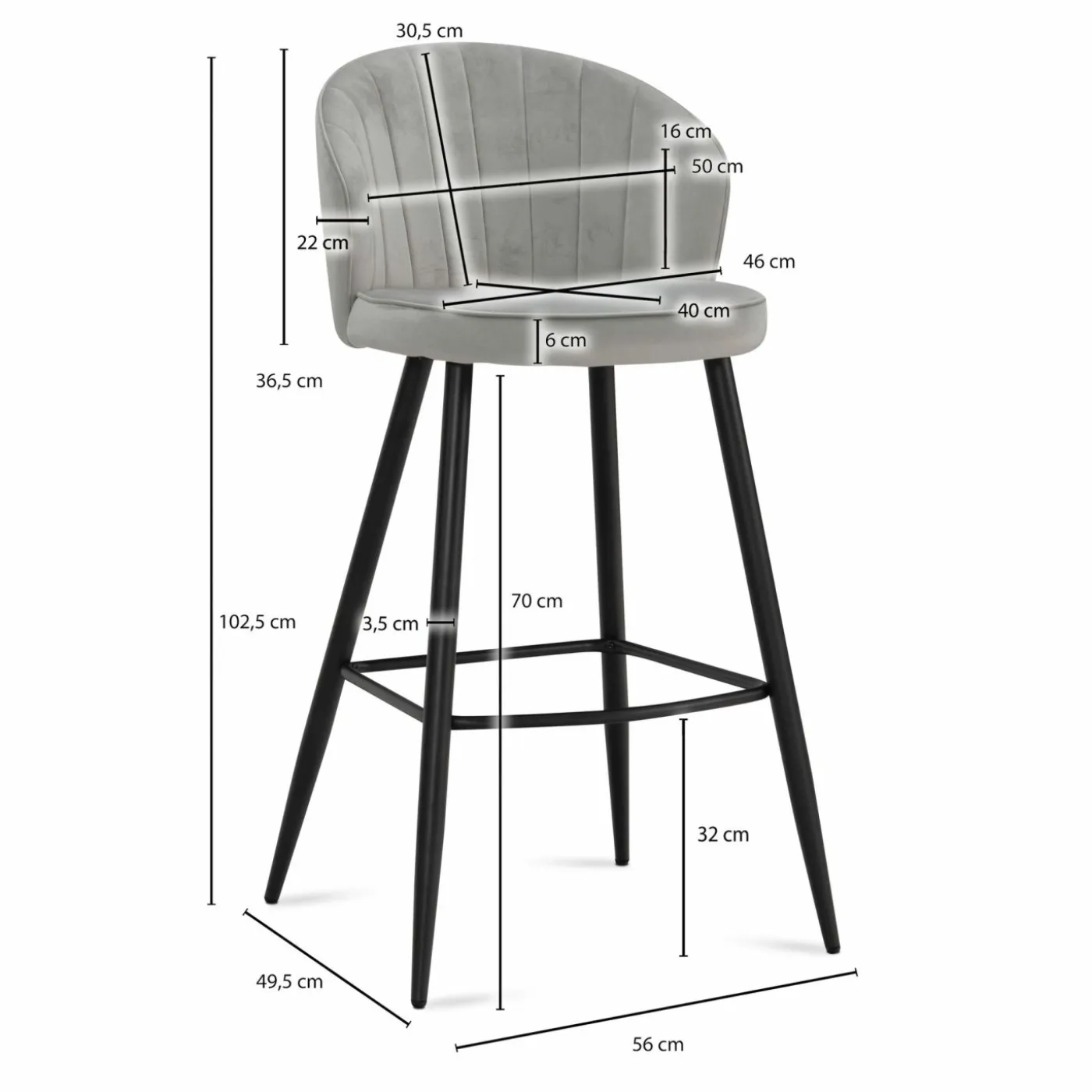 Barhocker 2er-Set WOHNLING