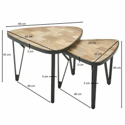 Couchtisch 2er-Set DOI KIAULOM