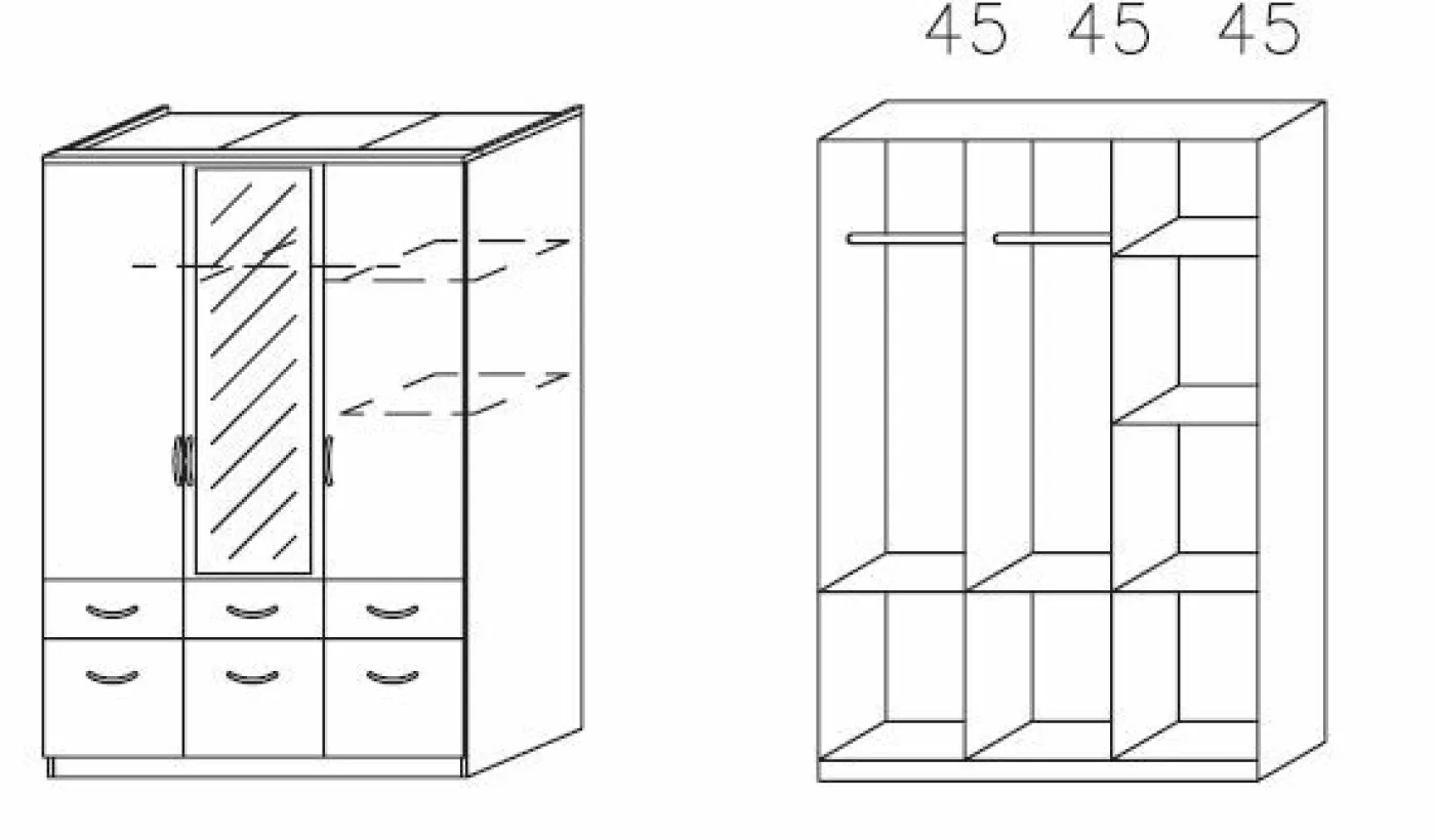 Drehtürenschrank BREMEN-EXTRA