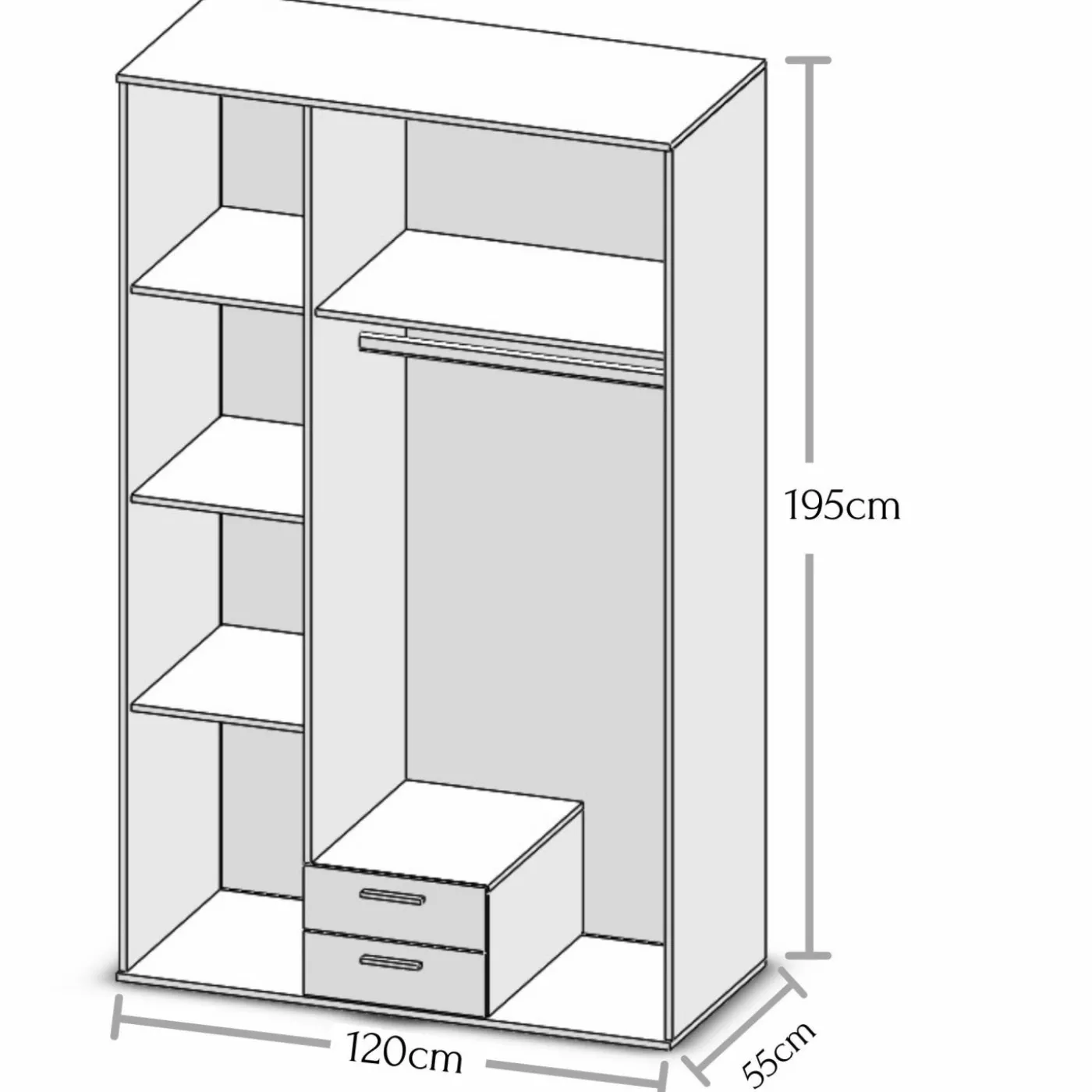 Drehtürenschrank KITTY
