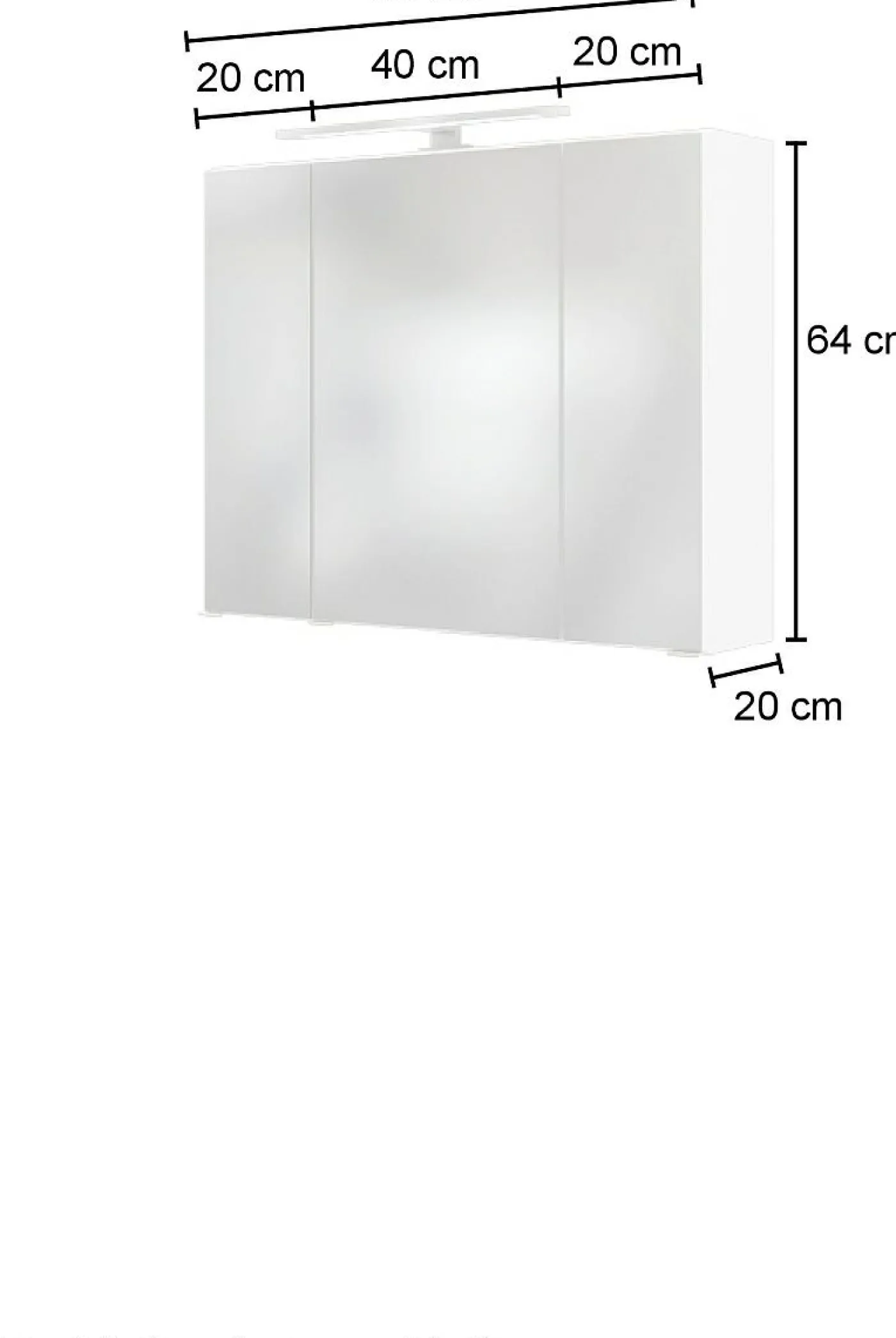 3D-Spiegelschrank 80 AREZZO