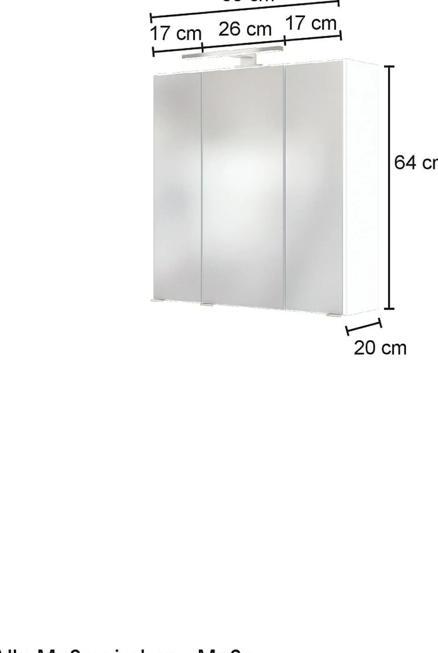 3D-Spiegelschrank 60 AREZZO