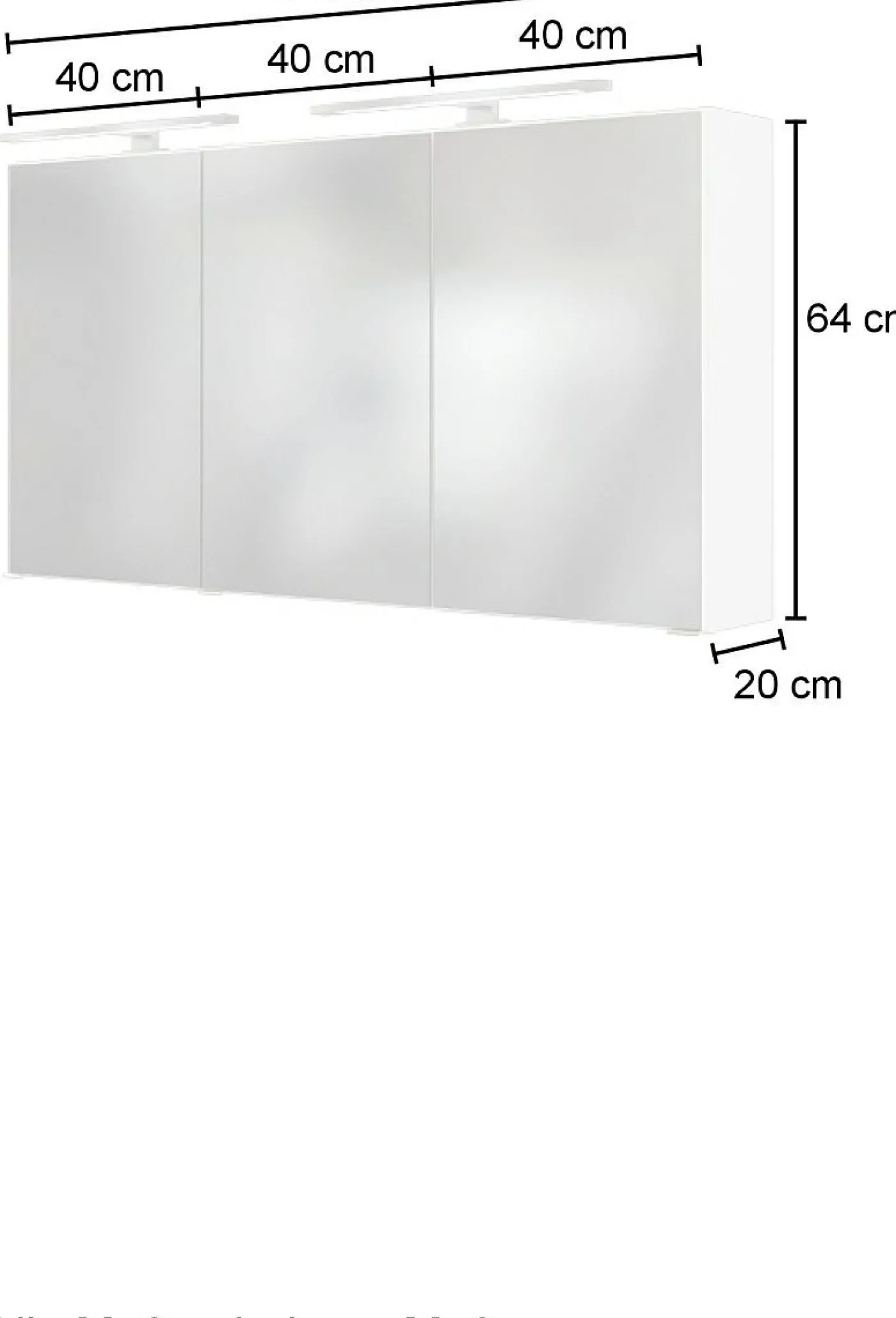 3D-Spiegelschrank 120 AREZZO