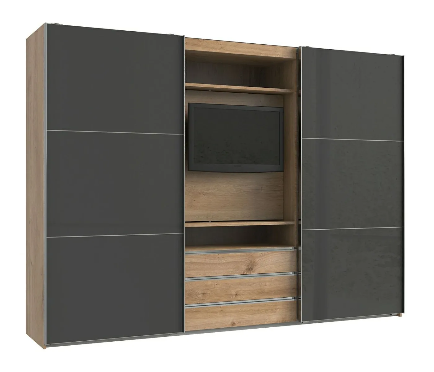 Funktions-TV-Schwebetürenschrank MAGIC GLAS