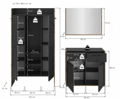 Garderobenkombination 3-teilig BUENO