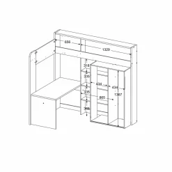 Hochbett HIGHER 1a