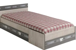 Jugendbett 90 x 200 cm mit Schubkästen FABRIC 10