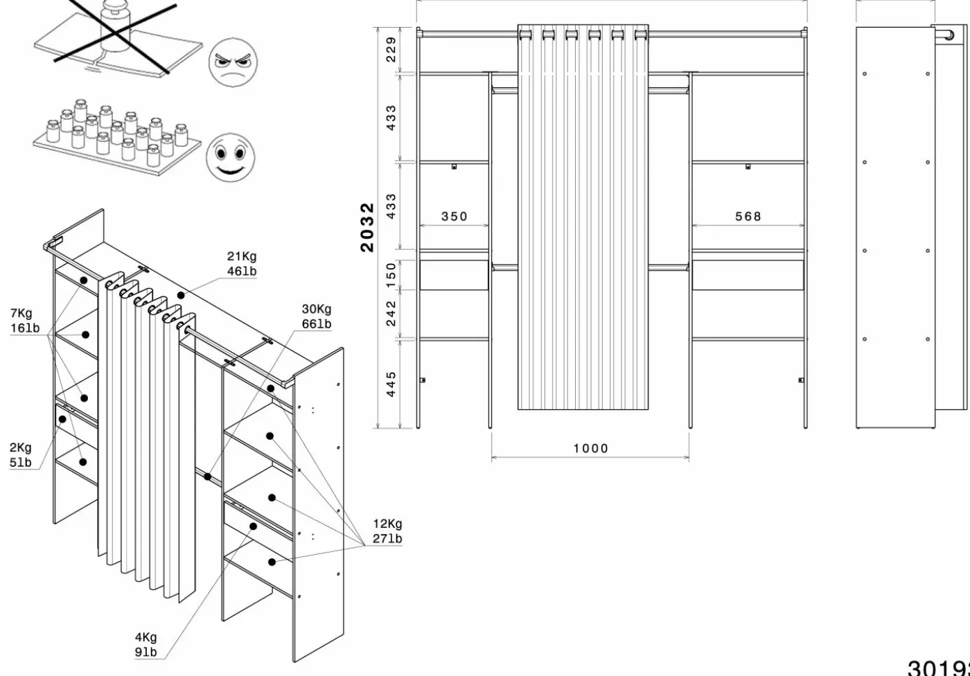 Kleiderschrank COMBI 2
