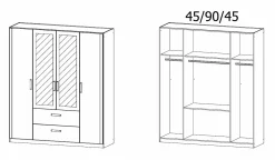 Kleiderschrank LINDAU