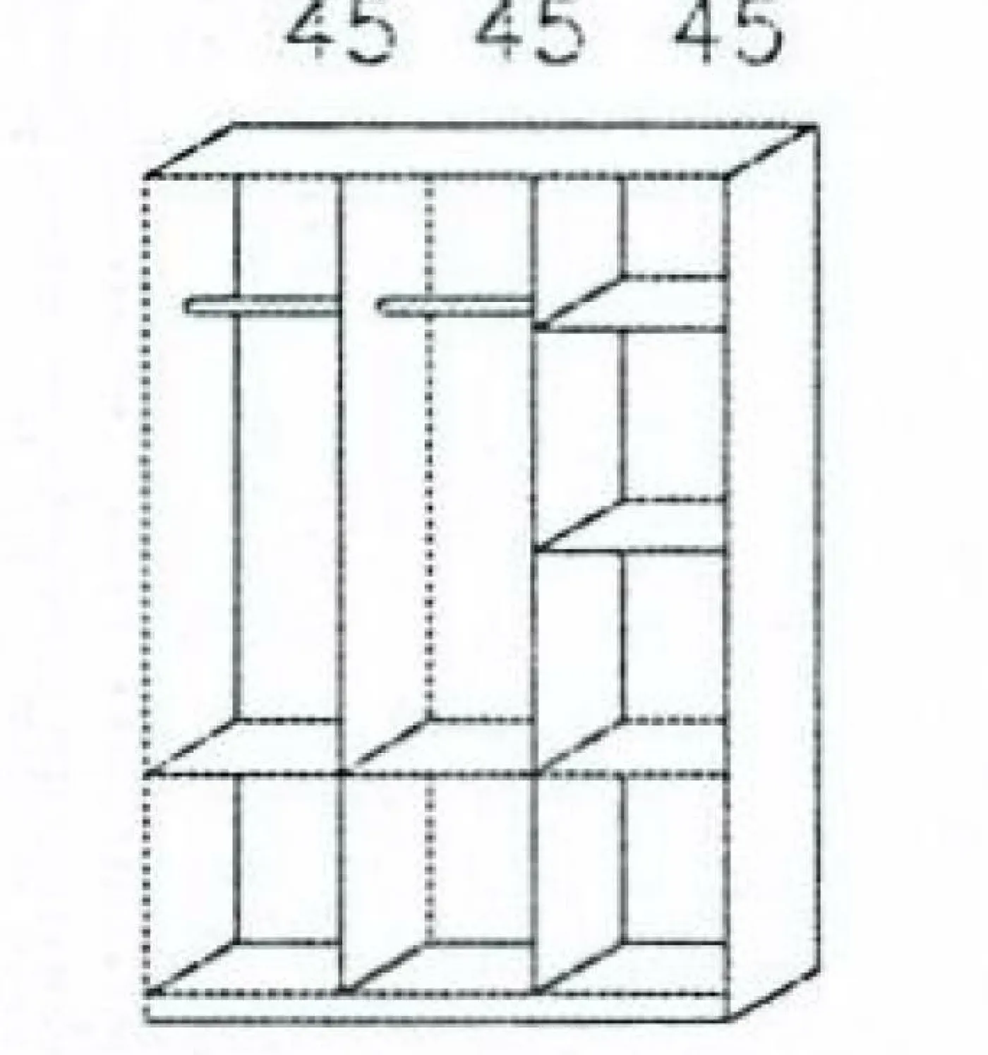 Kombi-Drehtürenschrank BREMEN