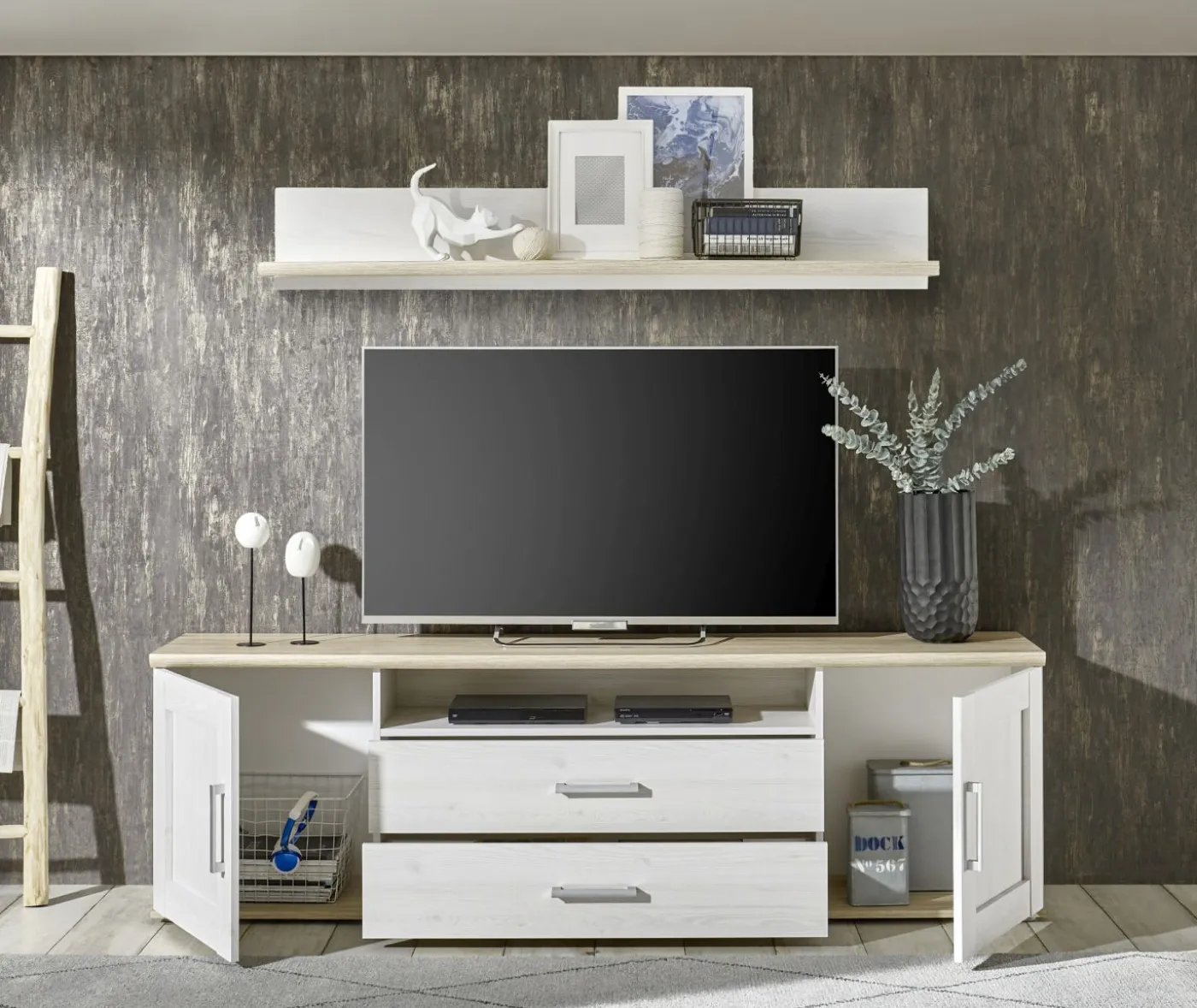 Lowboard mit Wandboard BIEL