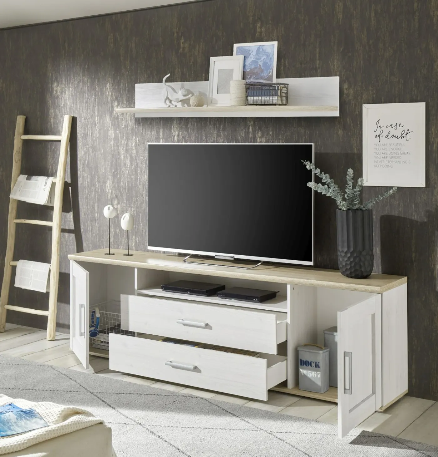Lowboard mit Wandboard BIEL