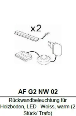 Rückwandbeleuchtungen 2er-Set RAVENNA AF G2 NW 02