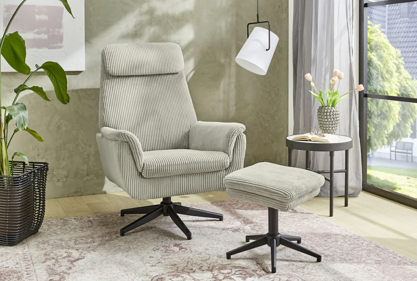Relaxsessel mit Hocker HAMAR