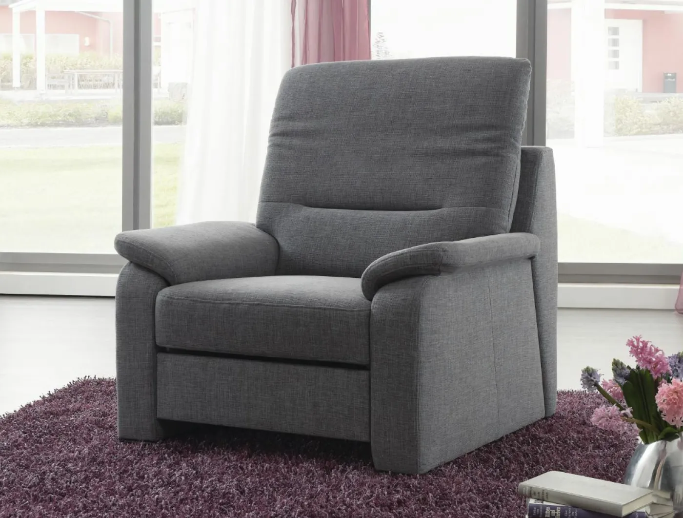Sessel mit ausziehbarem Hocker MONROE