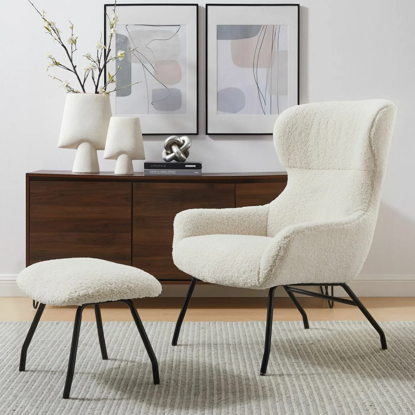 Sessel mit Hocker 367797