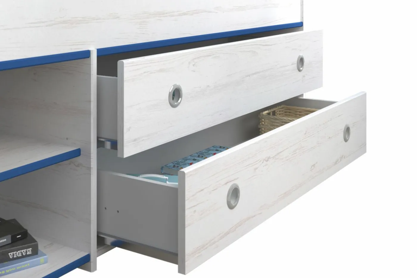 Stauraumbett mit Nachtkommode SMOOZY 24a