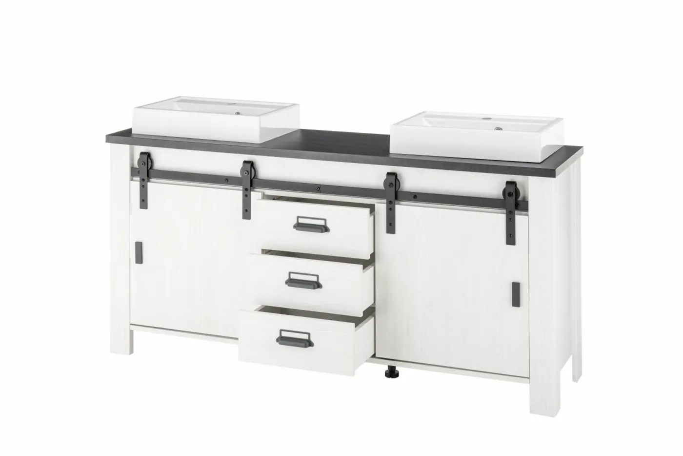 Unterschrank mit Doppelwaschbecken SHERWOOD