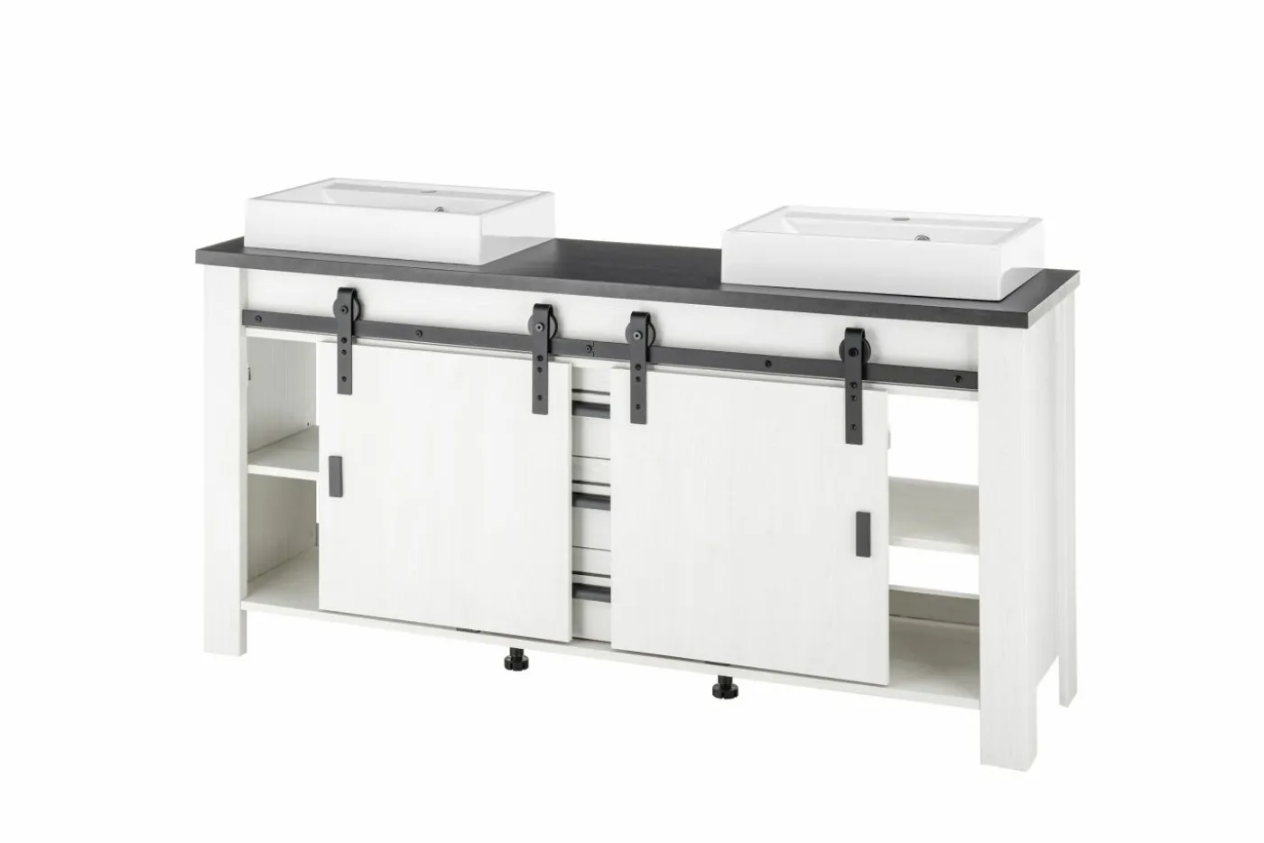 Unterschrank mit Doppelwaschbecken SHERWOOD