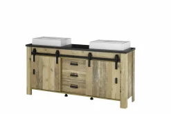 Unterschrank mit Doppelwaschbecken SHERWOOD