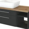 Waschbeckenunterschrank 90 mit Aufsatzbecken links DAVOS