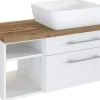 Waschbeckenunterschrank 90 mit Aufsatzbecken rechts DAVOS