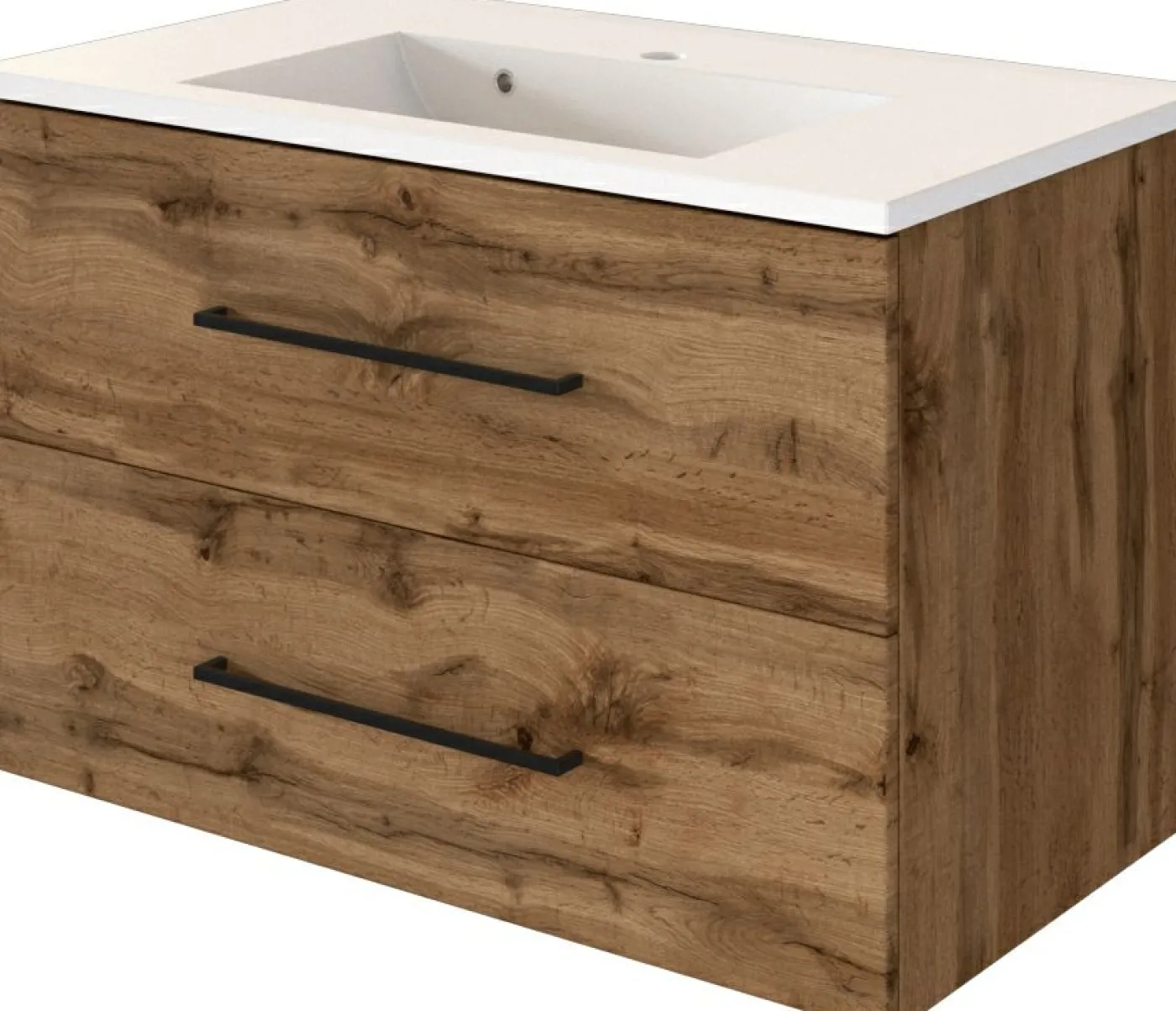 Waschbeckenunterschrank 80 mit Mineralgußbecken LUZERN