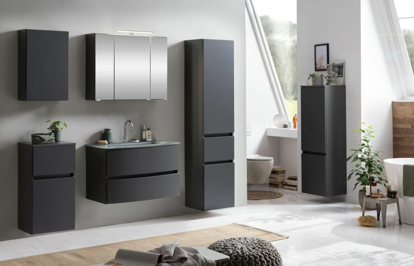 Waschbeckenunterschrank mit Waschbecken KOPENHAGEN