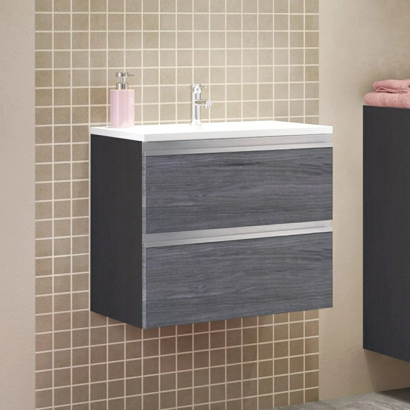 Waschbeckenunterschrank mit Waschbecken AREZZO