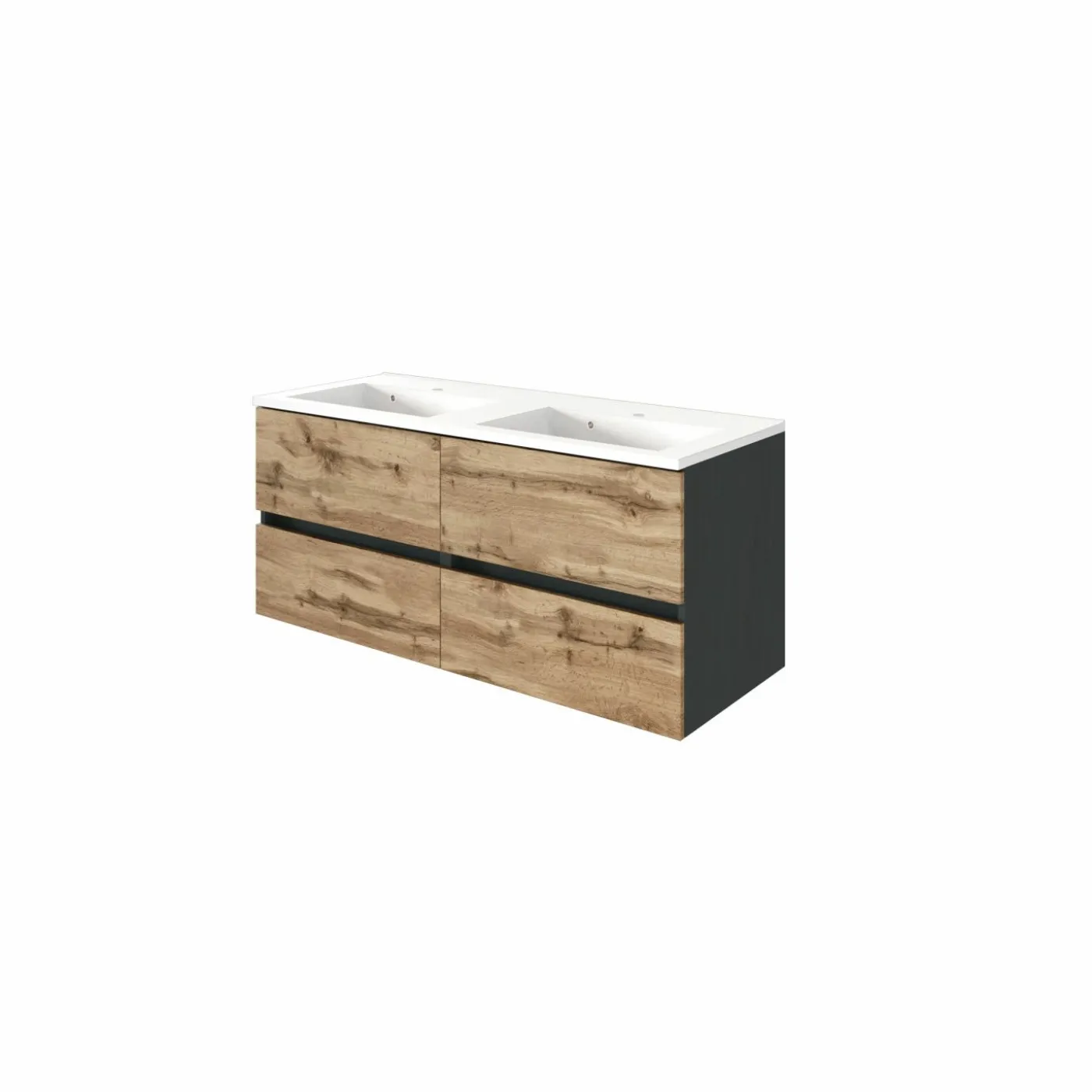 Waschbeckenunterschrank mit Doppelwaschbecken LUCCA
