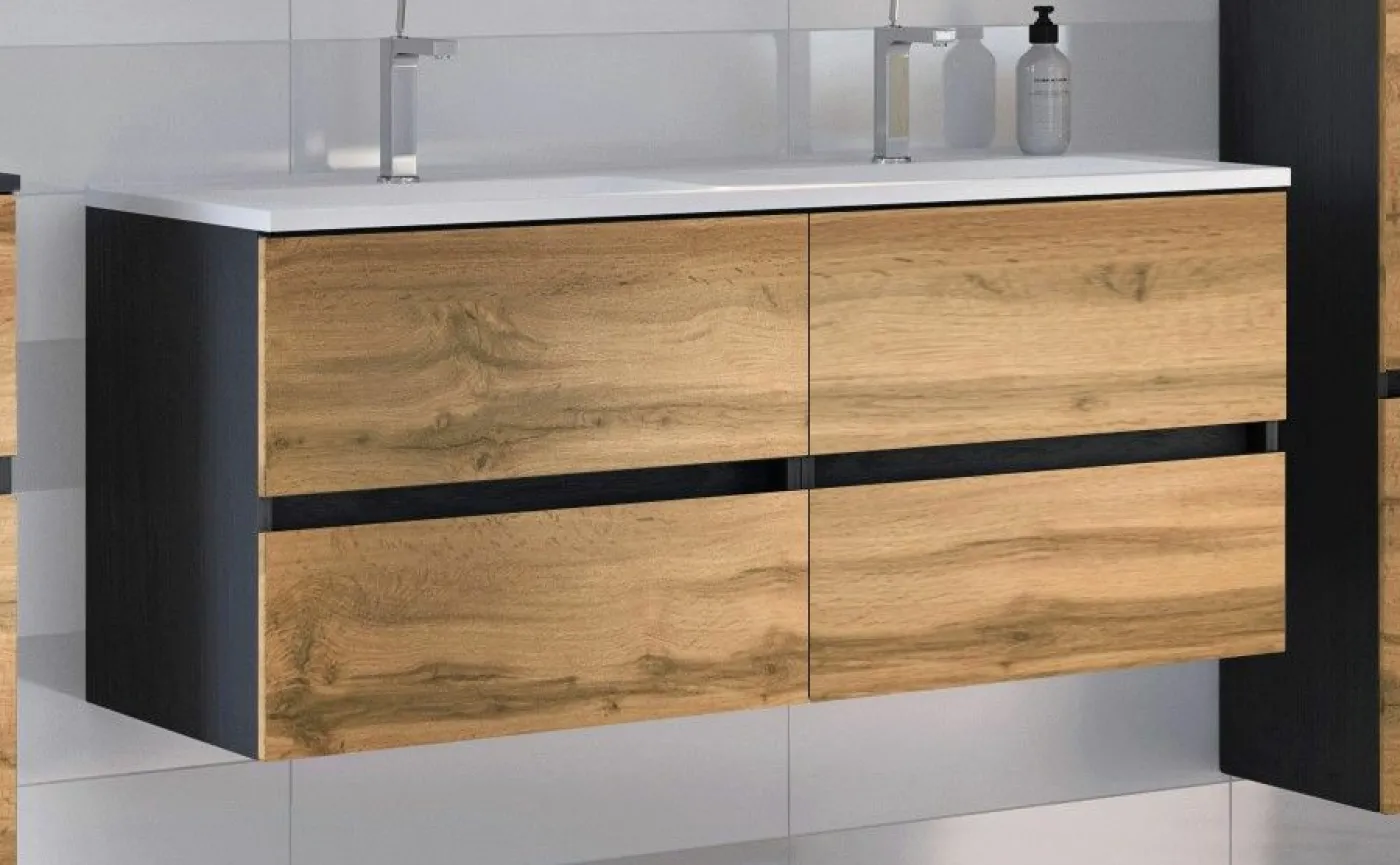 Waschbeckenunterschrank mit Doppelwaschbecken LUCCA